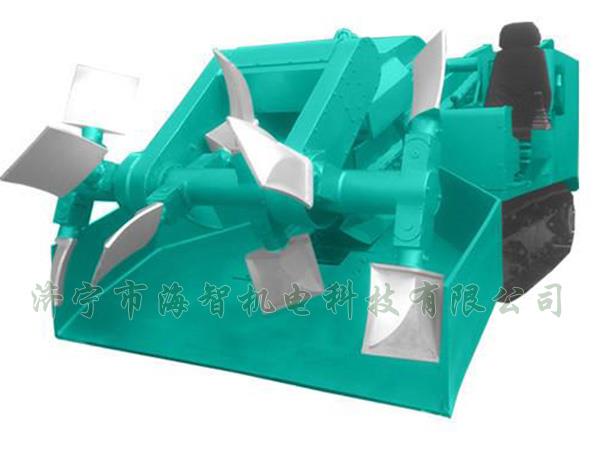 為了提高裝載效率，在取料方面通過滾耙式旋轉(zhuǎn)連續(xù)取料的方式