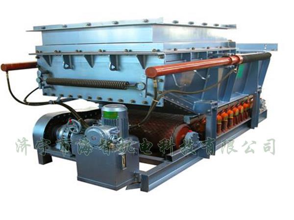 它將帶式（甲帶）給料機(jī)的手動檢修閘門改為電動、液動或氣動控制閥門，增大了閘門推力